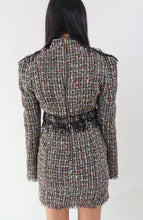Load image into Gallery viewer, Mini Tweed Dress - Tweed Dress -  Chained Mini Dress
