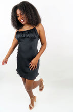 Load image into Gallery viewer, Satin Slip Dress - Black Slip Dress - Little Black Dress
