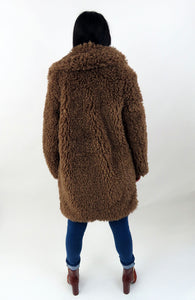 Fur Coat - Oversize Coat - Brown Coat