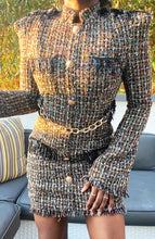 Load image into Gallery viewer, Show Stopper Chained Tweed Dress
