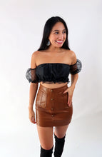 Load image into Gallery viewer, Leather Mini Skirt - Leather Skirt - Mini Skirt

