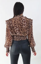 Load image into Gallery viewer, Leopard Top - Leopard Blouse - Mesh Top

