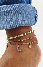 Load image into Gallery viewer, Moon Anklet - Star Anklet - Layered Anklet
