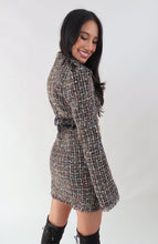 Load image into Gallery viewer, Mini Tweed Dress - Tweed Dress -  Chained Mini Dress

