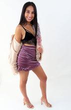 Load image into Gallery viewer, Velvet Skirt - Mini Skirt - Ruffle Skirt
