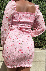 Spring Floral Dress - Smocked Dress - Pink Floral Dress